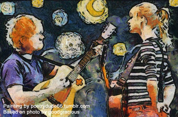 Impressionist Painting Taylor Swift Ed Sheeran Performing Everything Has Changed